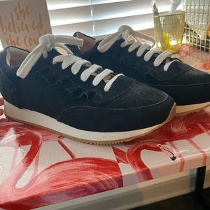 Kate Spade Black Velvet Sneakers NEW